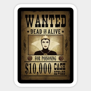 WANTED - For poisoning Sticker